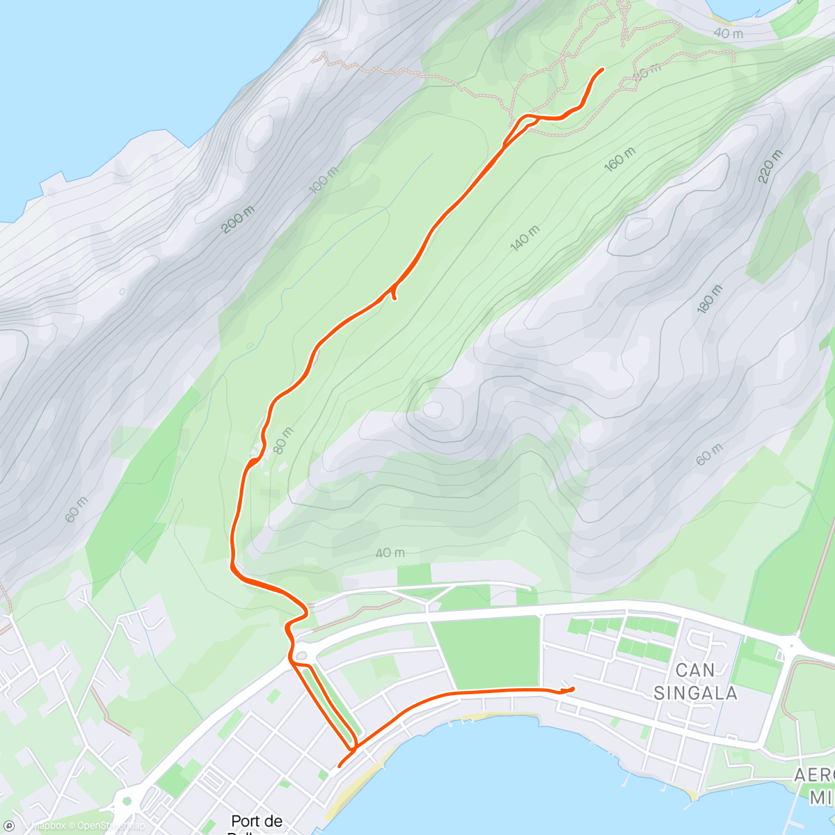 Mapa da atividade, Camí de Bóquer hike