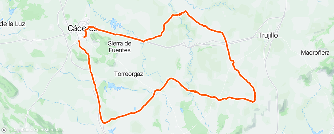 Map of the activity, Aldea-Torremocha-Botija-Ruanes-Ibahernando-La Cumbre-Santa Marta y pa casa