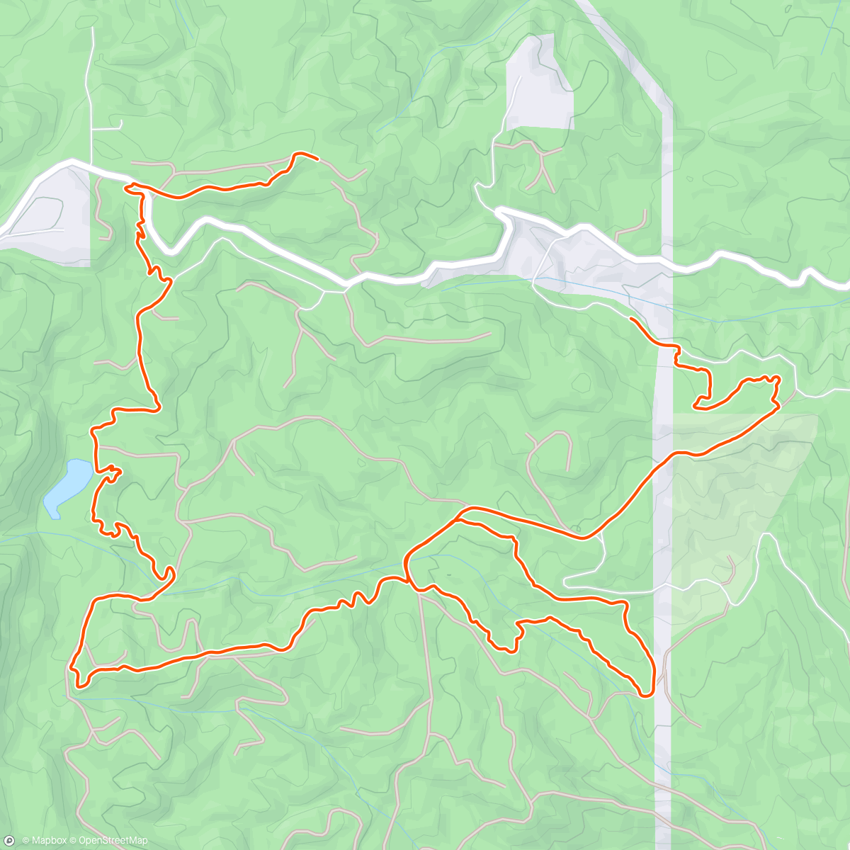 Map of the activity, Afternoon Ride (Minus a chunk)