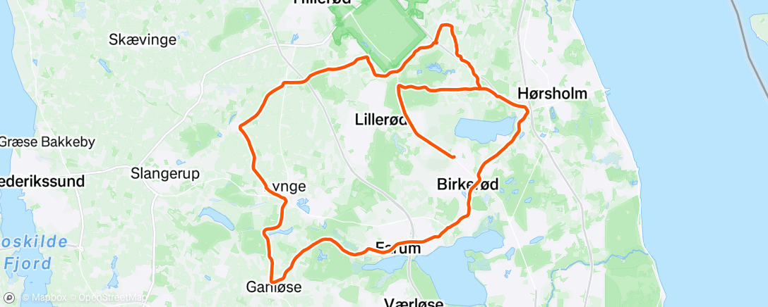 Map of the activity, Lunch Ride