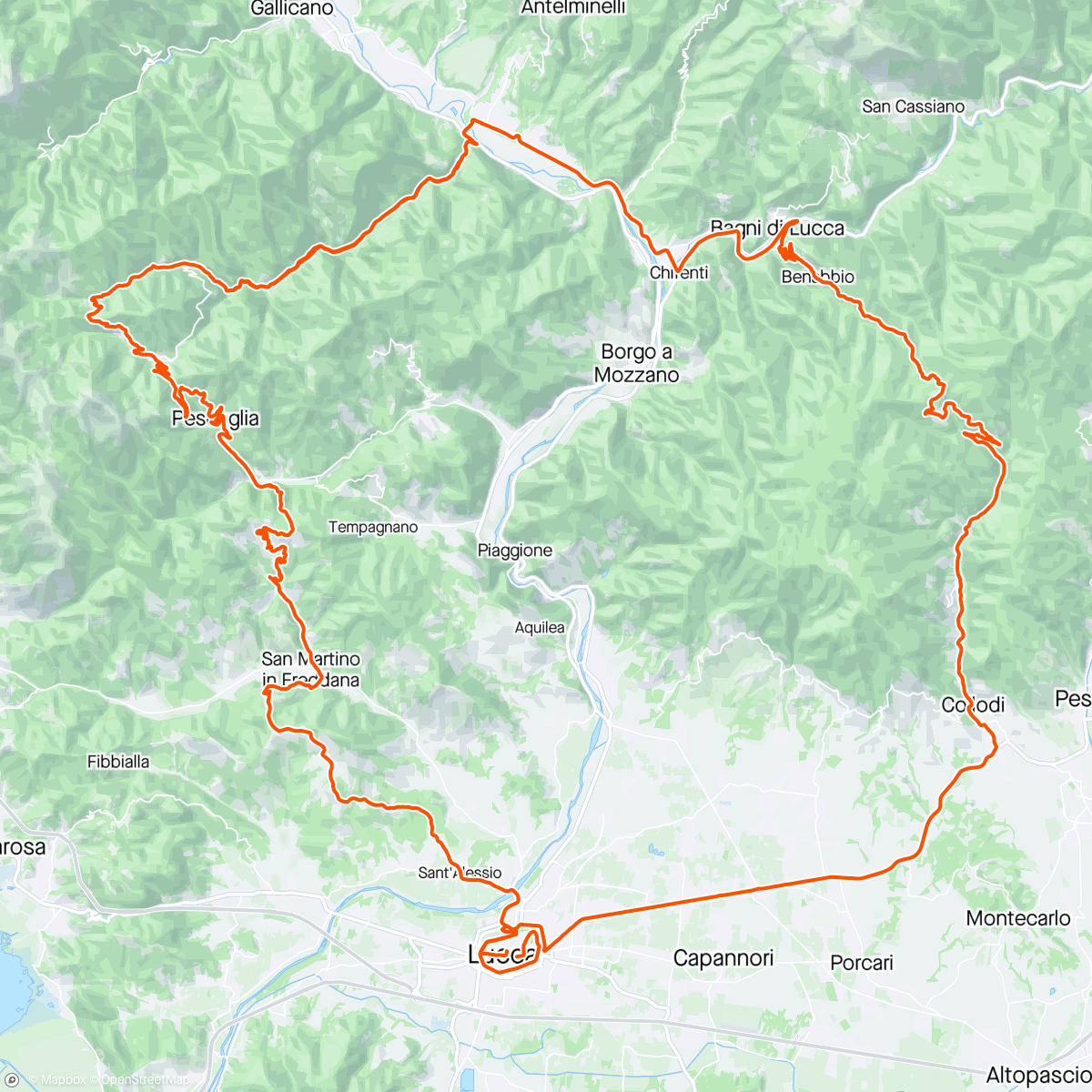 Map of the activity, Morning Lucca 3