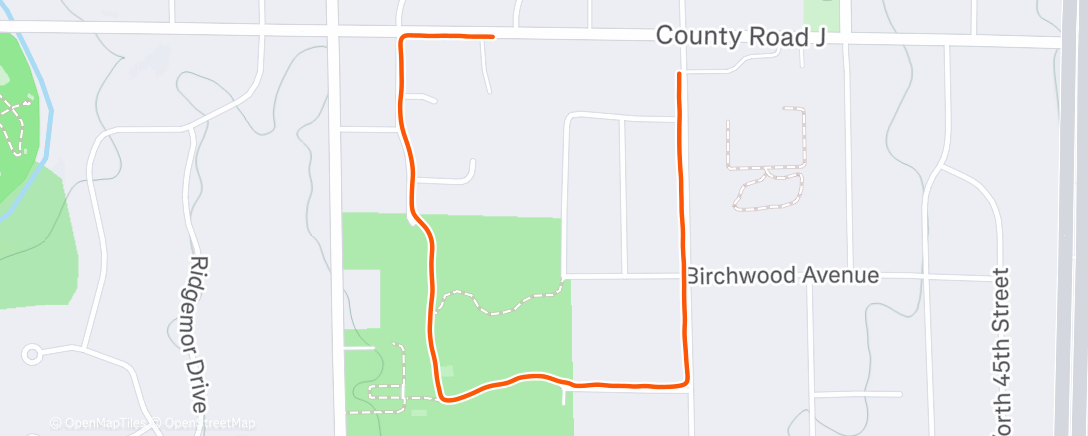 Map of the activity, Lunch Run