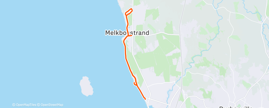 Map of the activity, Lunch Ride