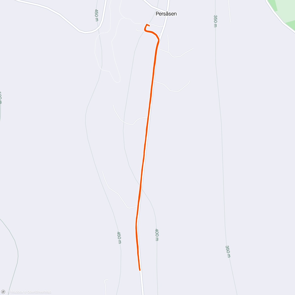 Map of the activity, Årets första jogging sväng