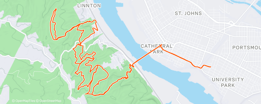 Map of the activity, Morning Trail Run
