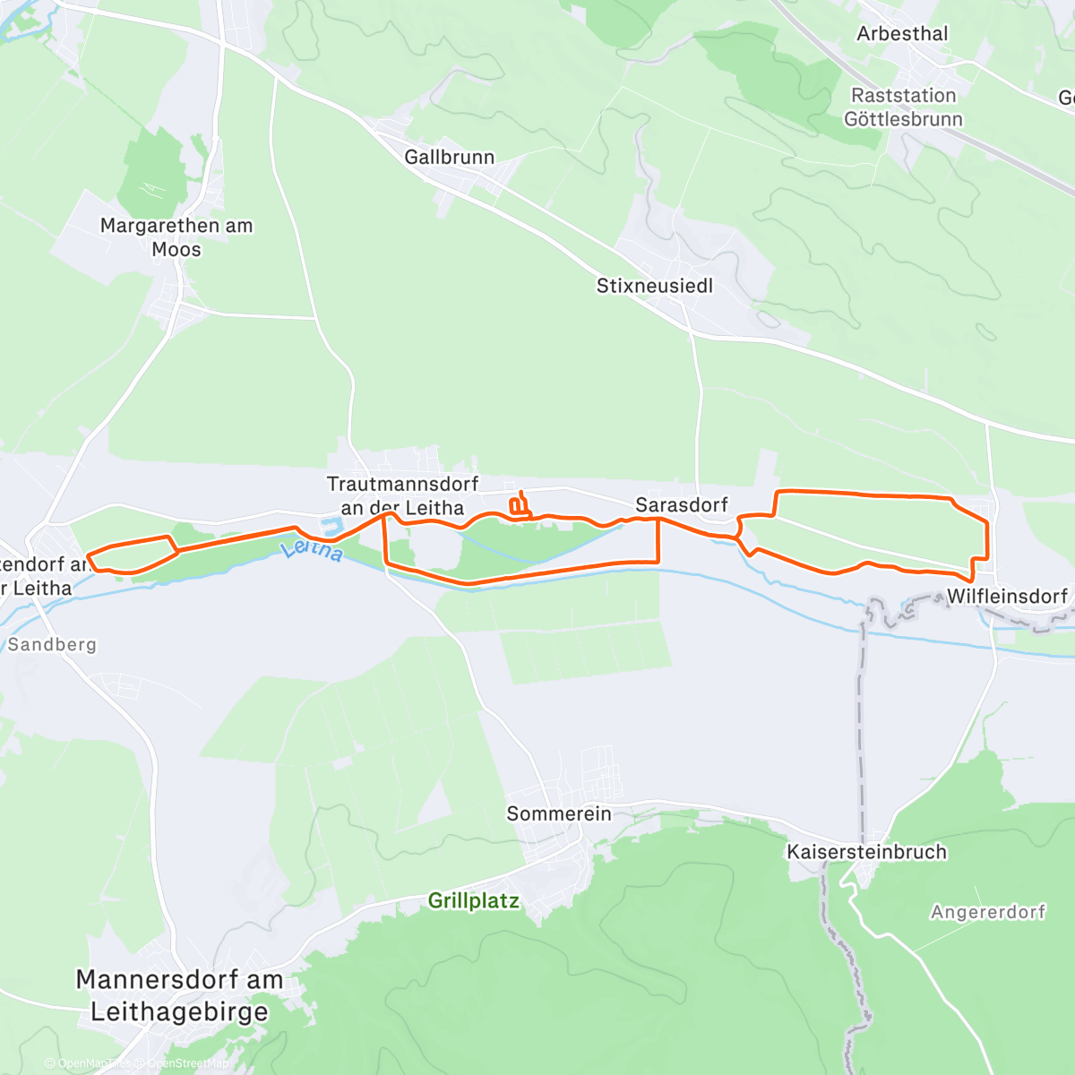 Mapa de la actividad (Lauf Wald & Wiese)