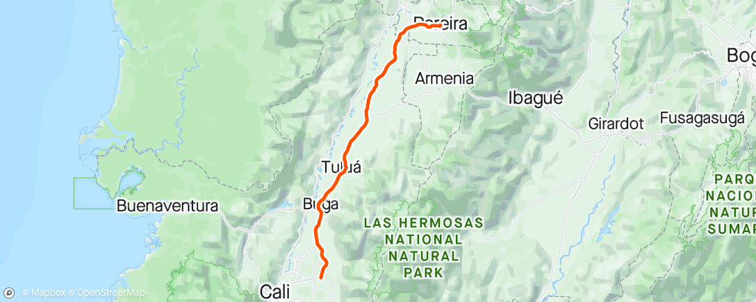 Map of the activity, Vuelta ciclista por la mañana