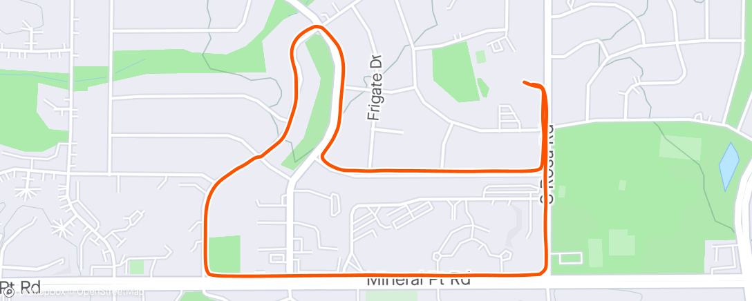 Mapa da atividade, Run/walk a la hora del almuerzo