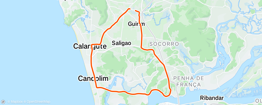 Mapa da atividade, Morning Ride