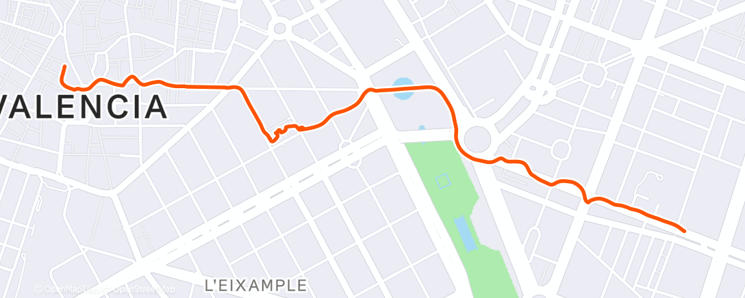 Map of the activity, Passeio vespertino