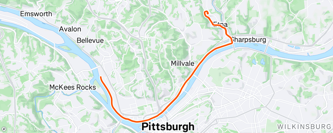 Map of the activity, Afternoon Ride