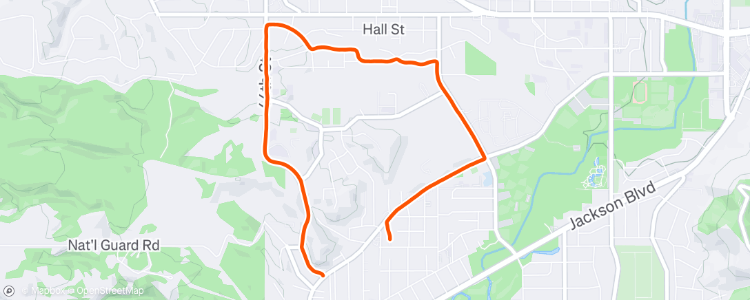Map of the activity, Morning Run