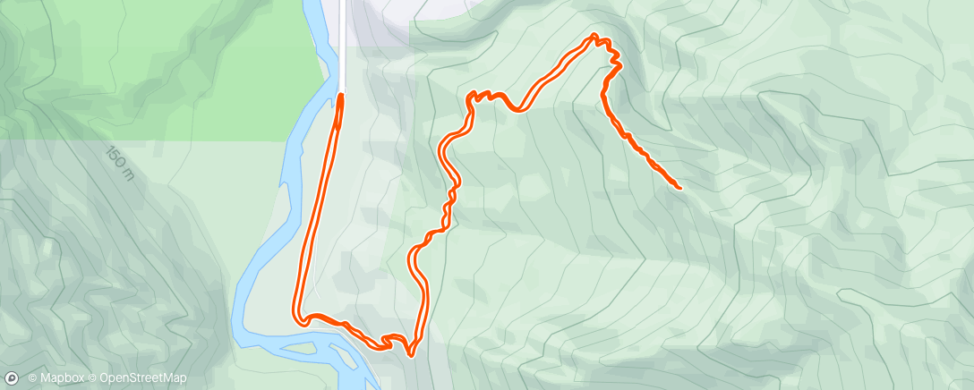 Map of the activity, Cascade rock at the golden hour