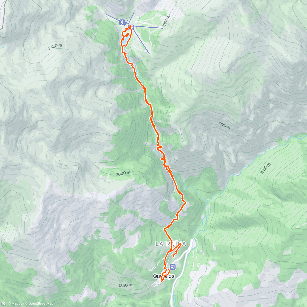 Map of the activity, If Gloriavale were to set up camp in the Pyrenees