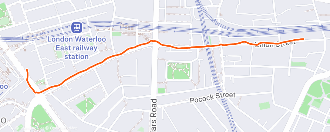 Map of the activity, Morning Walk