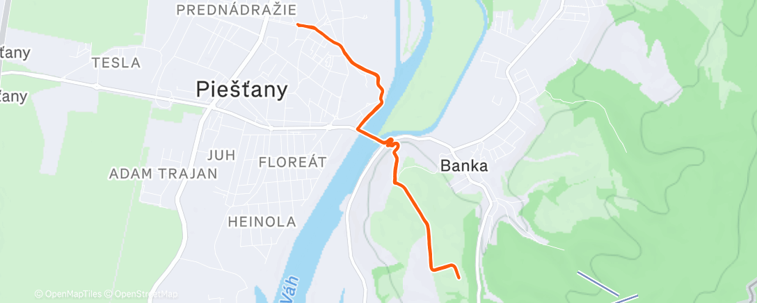 Map of the activity, Morning Run