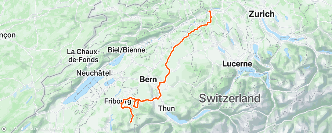 Map of the activity, Mittagsradfahrt
