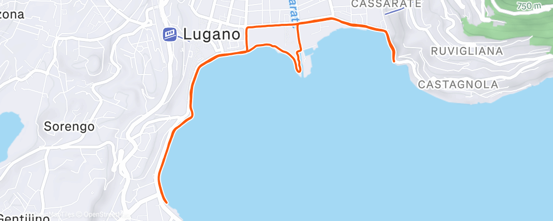 Map of the activity, Night Run