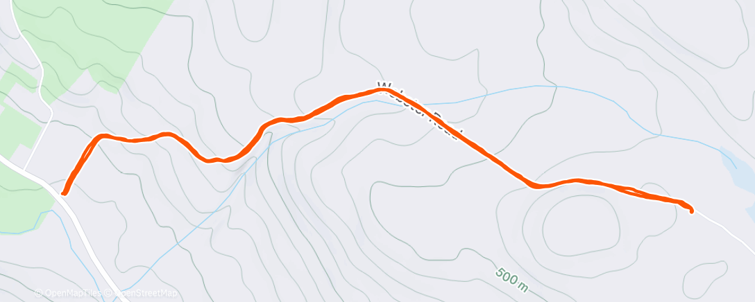 Map of the activity, Afternoon Run