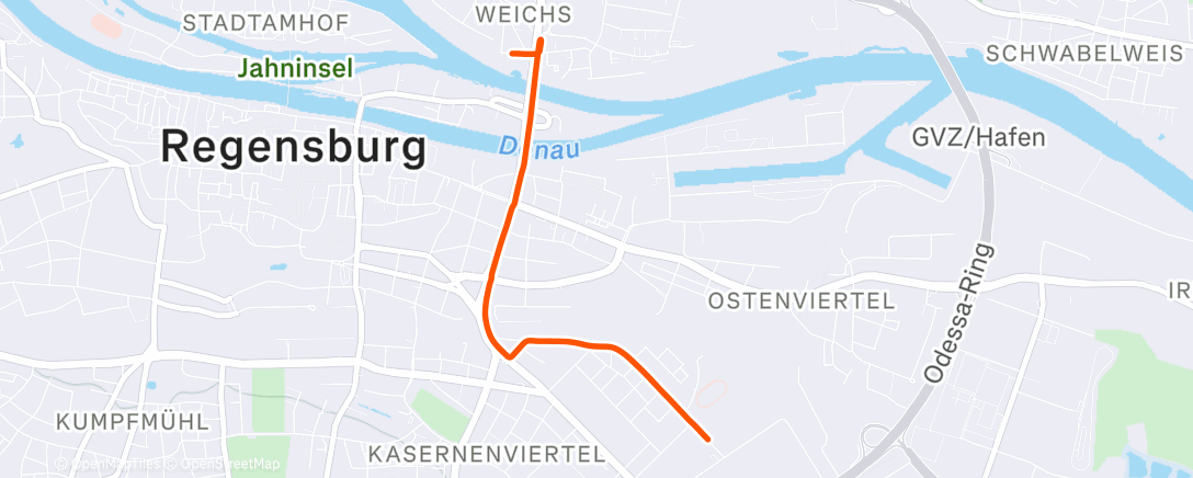 Map of the activity, Nachtradfahrt