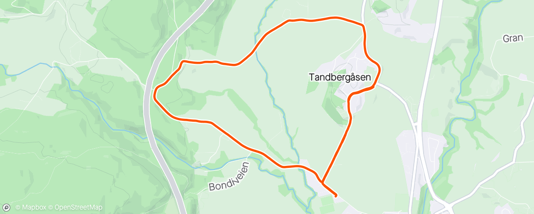 Map of the activity, Test av løpeformen i Vardalsrunden 5 km