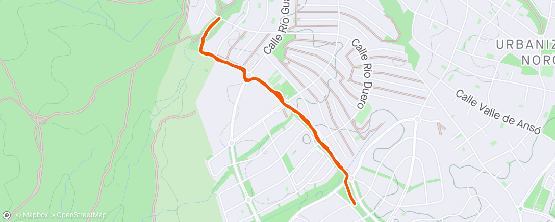 Mapa da atividade, 4km run with Quique