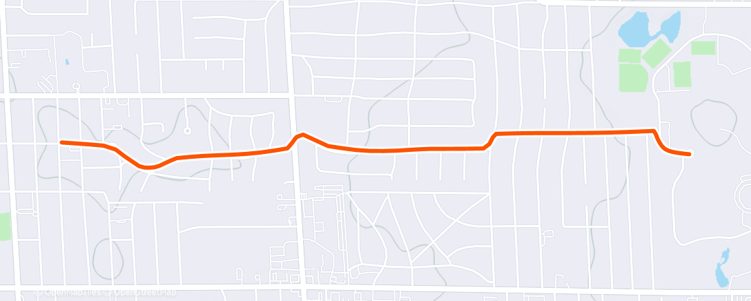 Map of the activity, Night Ride