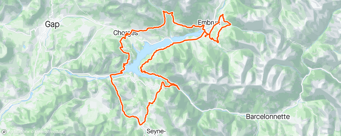 Map of the activity, Vélo endurance et D+