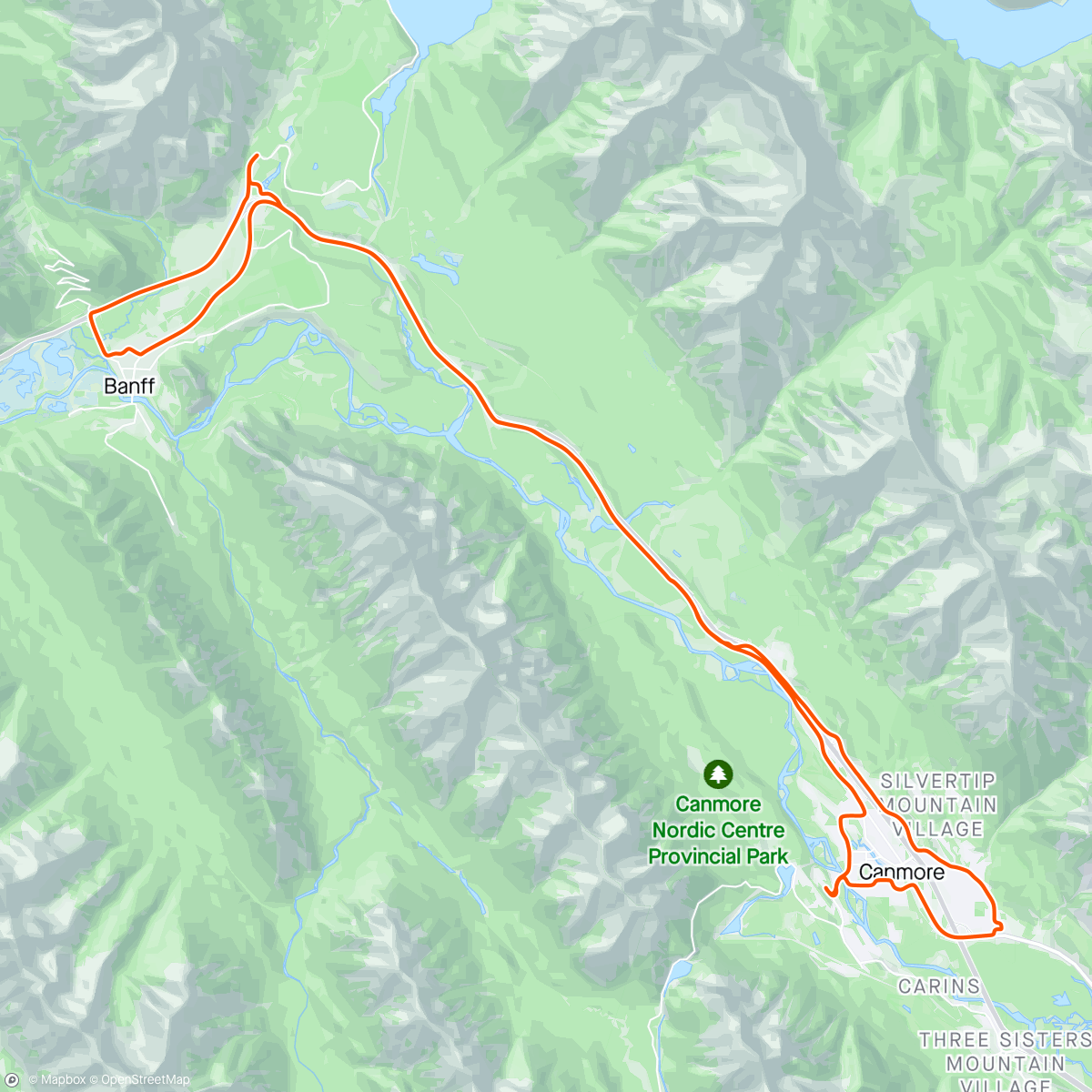 Map of the activity, Town Loops