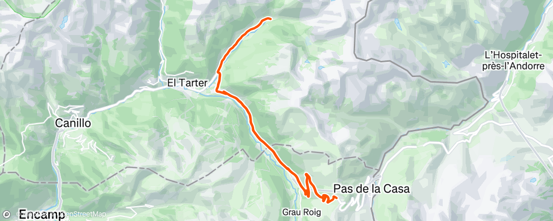 Map of the activity, Lunch Ride