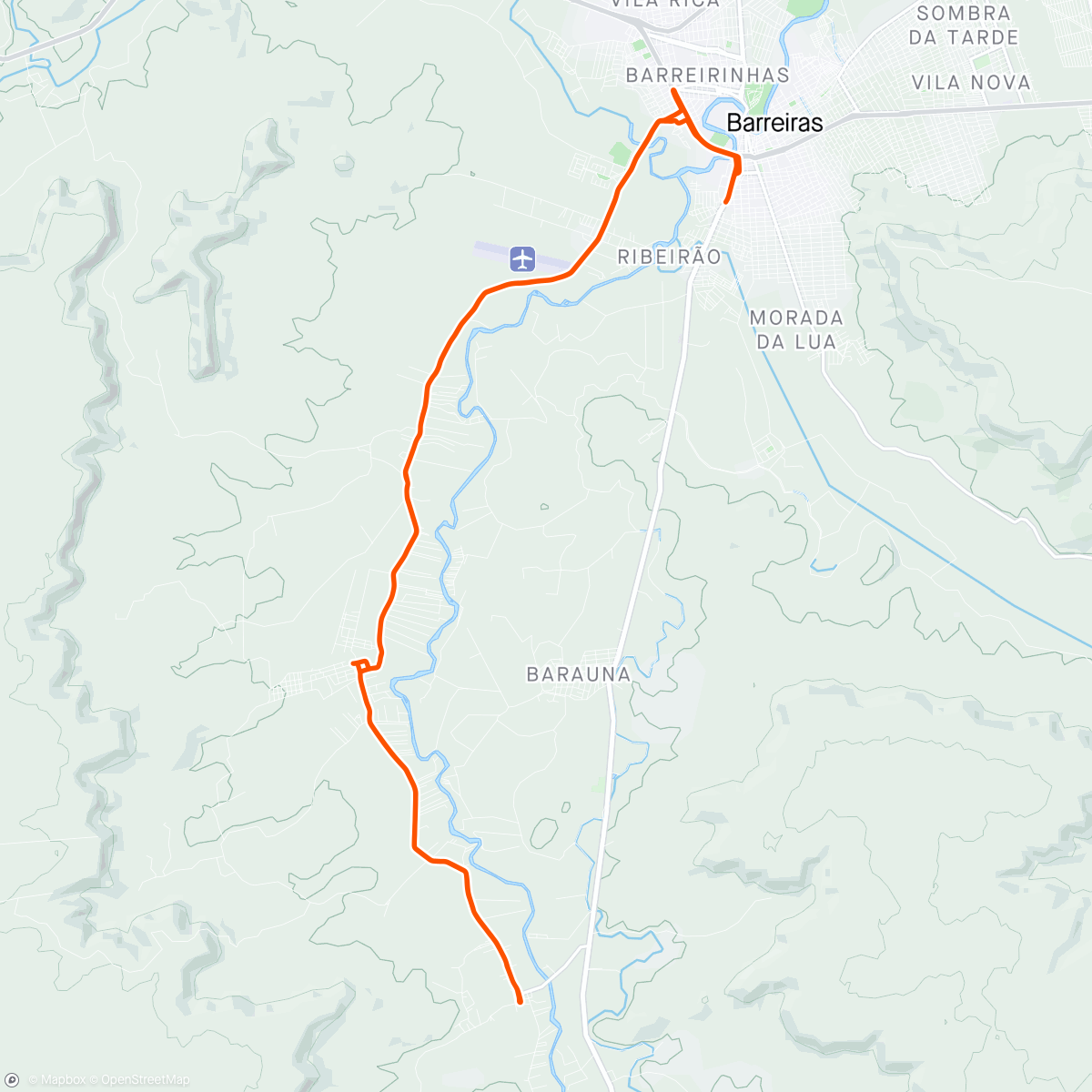 Mapa da atividade, Pedalada matinal