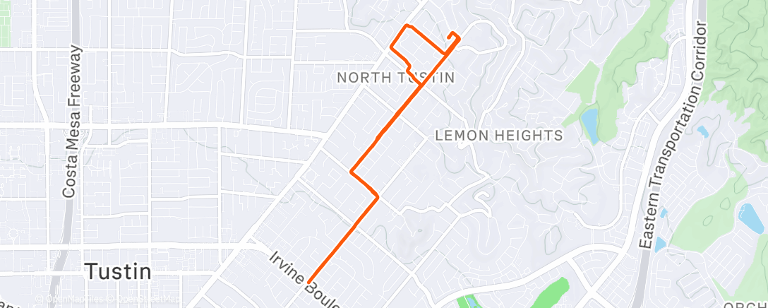 Map of the activity, Morning Run