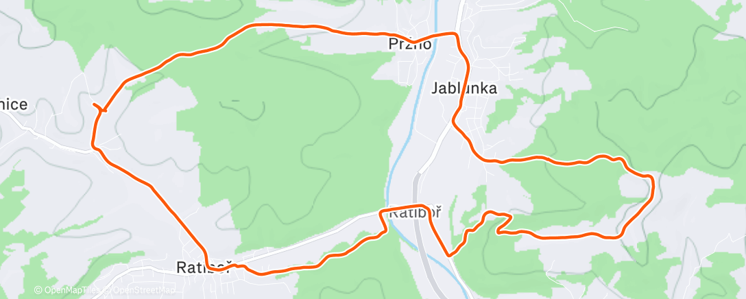 Map of the activity, Lunch Hike