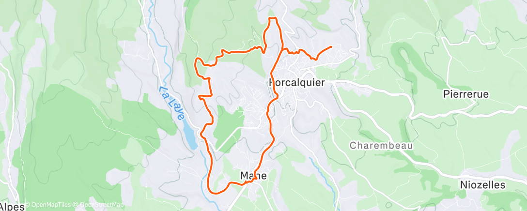 Map of the activity, Sortie vélo dans l'après-midi