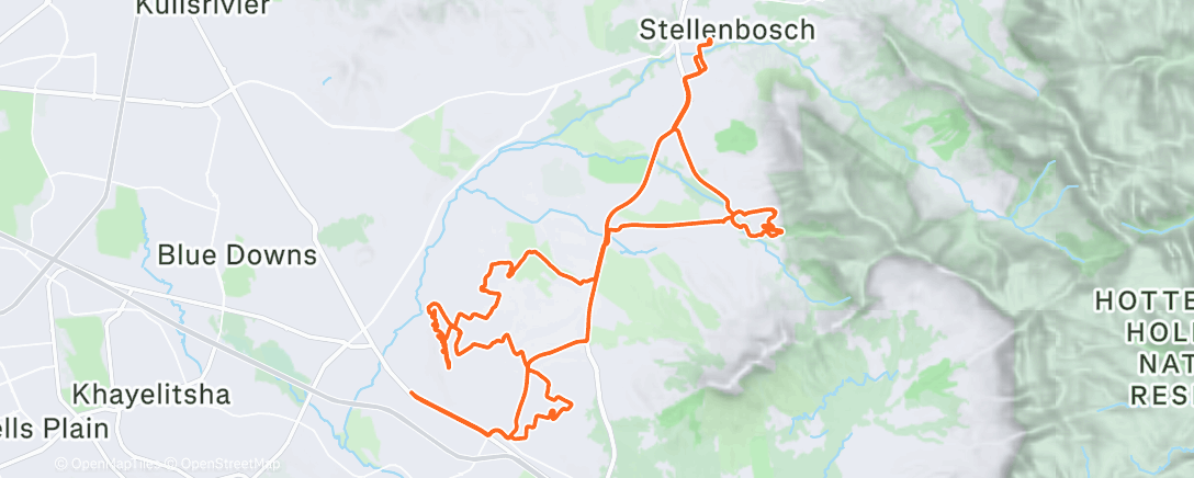 Map of the activity, Morning Mountain Bike Ride
