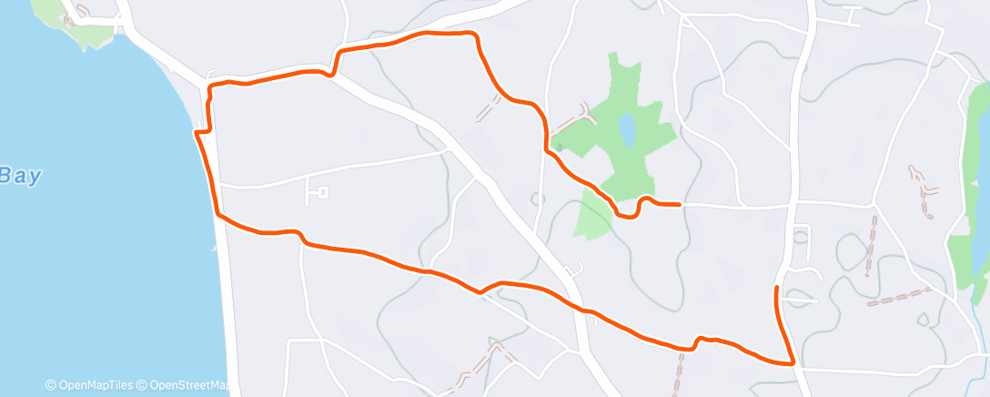 Map of the activity, Afternoon Run