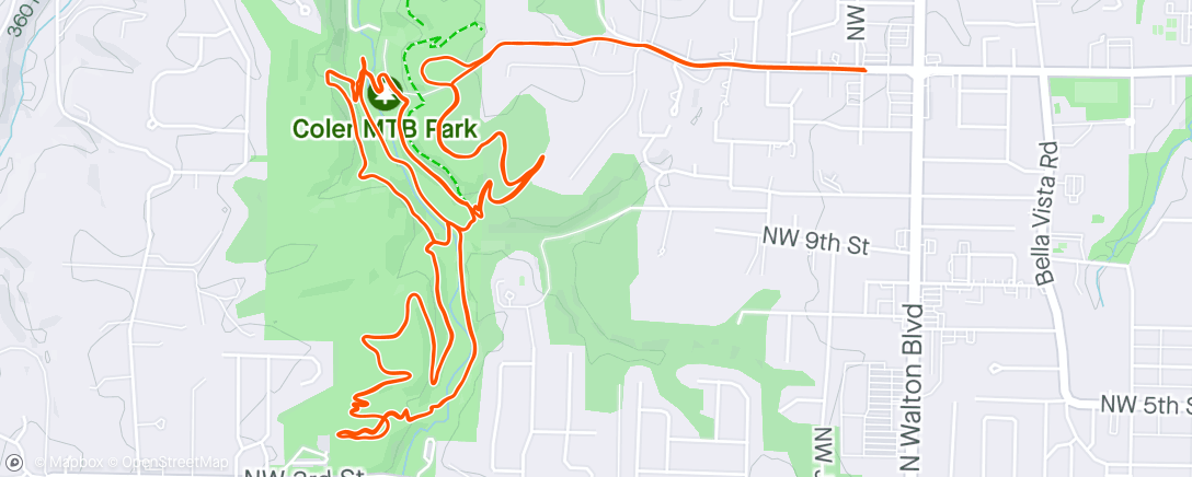 Map of the activity, Afternoon Ride