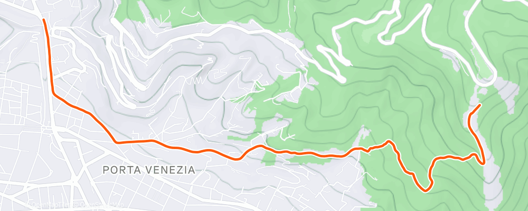 Карта физической активности (Sessione di mountain biking mattutina)