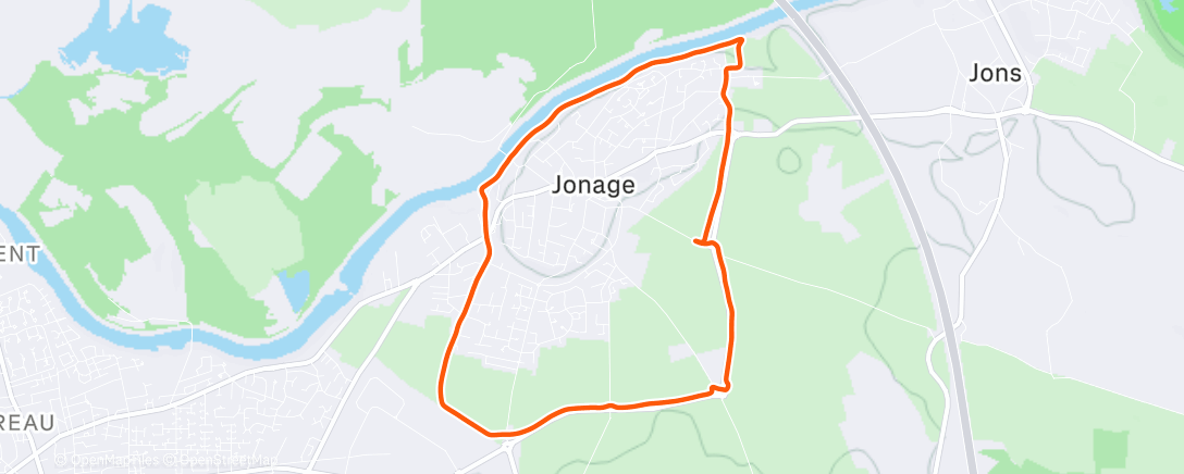 Mapa da atividade, Running