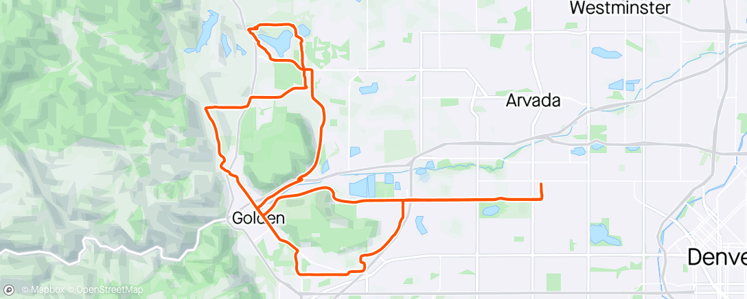 Map of the activity, Golden - White Ranch Loop