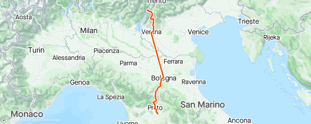 Map of the activity, ITALY DIVIDE