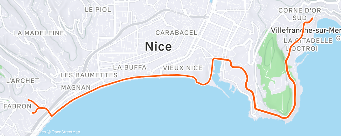 アクティビティ「Afternoon Ride」の地図