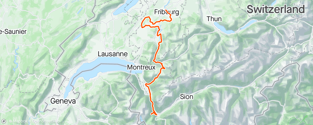 Map of the activity, Tour de Romandie - Stage 2