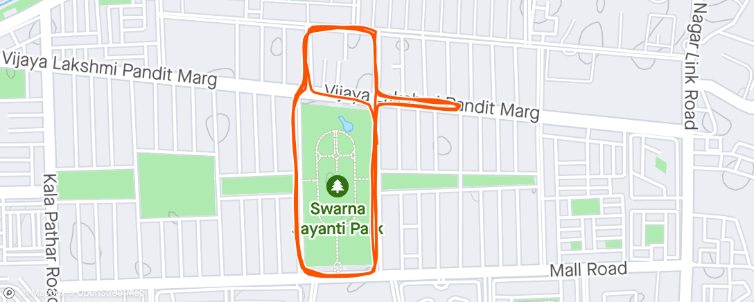 Map of the activity, Morning Run