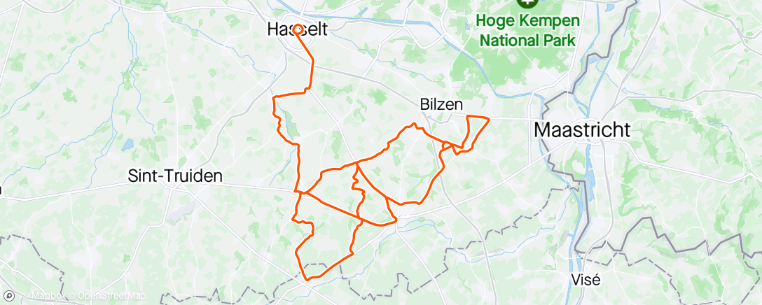 アクティビティ「Ronde van Limburg UCI 1.1 - Chasse patate」の地図
