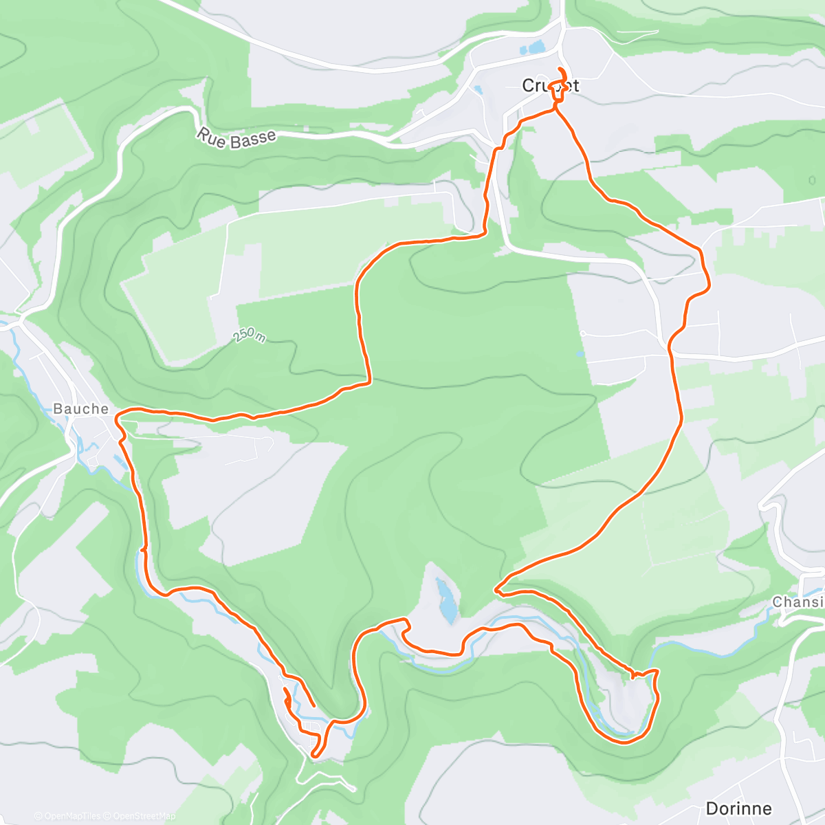Map of the activity, Yvoir - La Vallée du Bocq