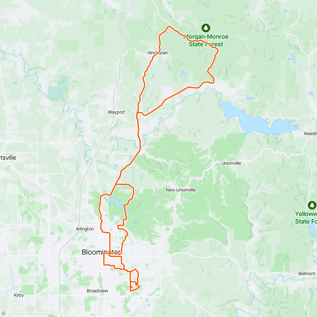 Map of the activity, Forest Loop