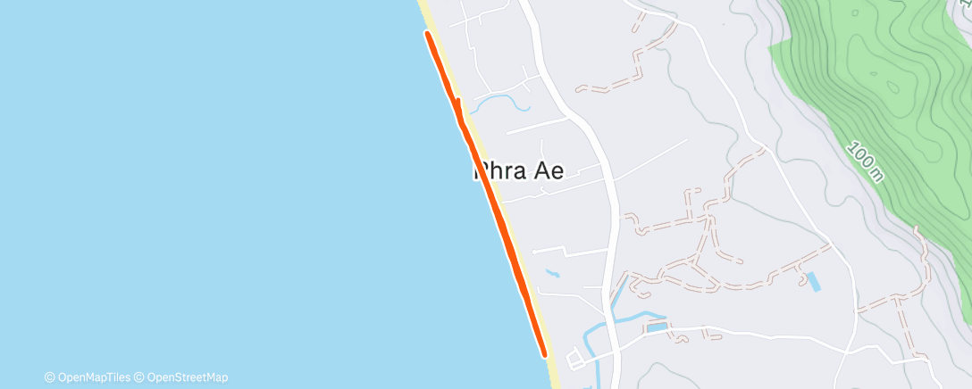 Map of the activity, Afternoon Run