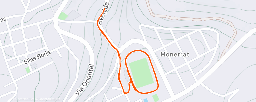 Map of the activity, Carrera por la mañana