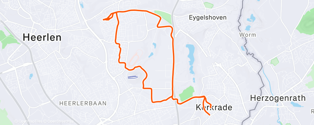 Map of the activity, Namiddagrit op e-bike